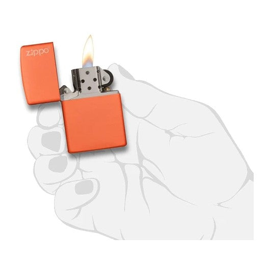Classic Orange Matte Zippo Logo