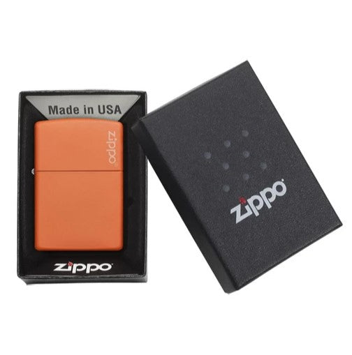 Classic Orange Matte Zippo Logo