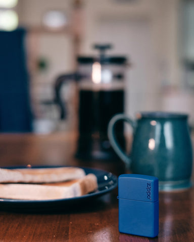 Classic Royal Blue Matte Zippo Logo