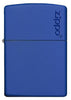 Classic Royal Blue Matte Zippo Logo