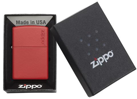 Classic Red Matte Zippo Logo