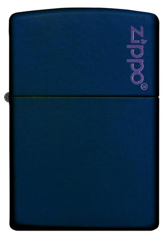 Classic Navy Matte Zippo Logo