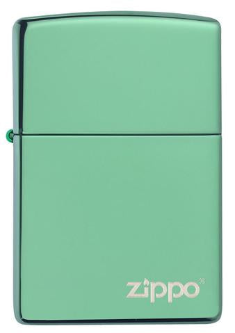 Classic High Polish Green Zippo Logo
